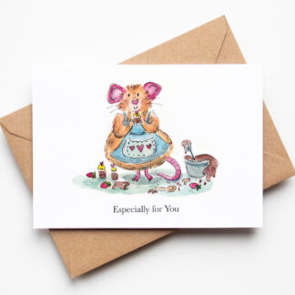 Especially For You Illustrated Mouse Greetings Card