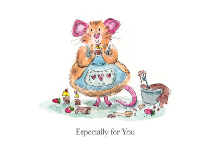 Especially For You Illustrated Mouse Greetings Card - Image 3