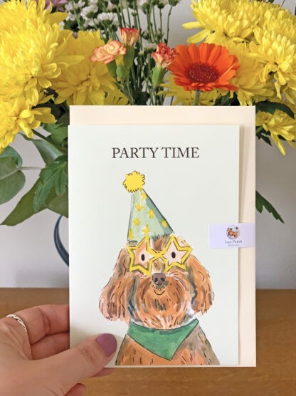 Party Time Cockapoo Birthday Greetings Card - Image 2