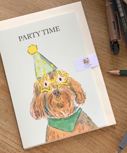 Party Time Cockapoo Birthday Greetings Card - Image 4