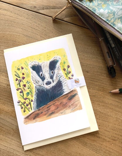 Badger and Hedgehog Pack of 6 Blank Greetings Cards - Image 4