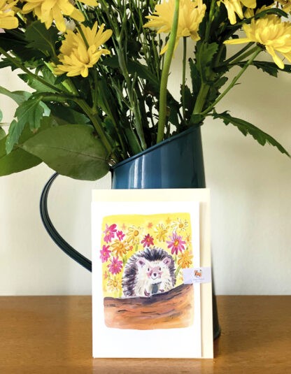Badger and Hedgehog Pack of 6 Blank Greetings Cards - Image 5