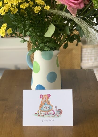 Especially For You Illustrated Mouse Greetings Card - Image 2