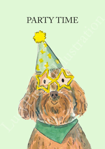 Party Time Cockapoo Birthday Greetings Card - Image 5