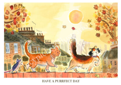 Purrfect Day Cats in London Greetings Card - Image 3