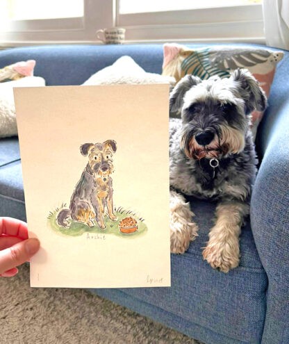 Simple Hand-Painted Personalised Pet Portrait - Image 2