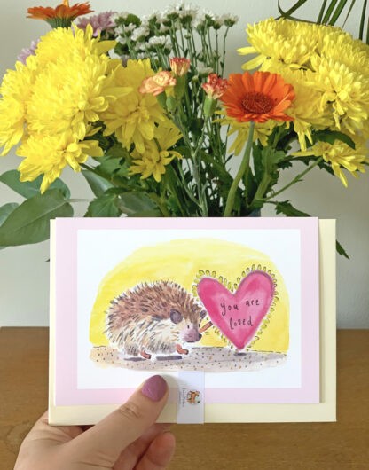 You are Loved Hedgehog Greetings Card - Image 2