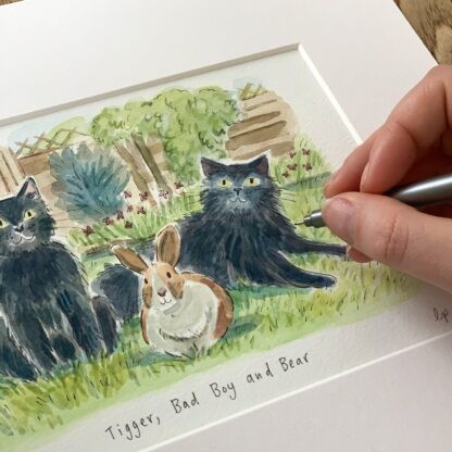 Original Hand-Painted Detailed Pet Portraits - Image 8