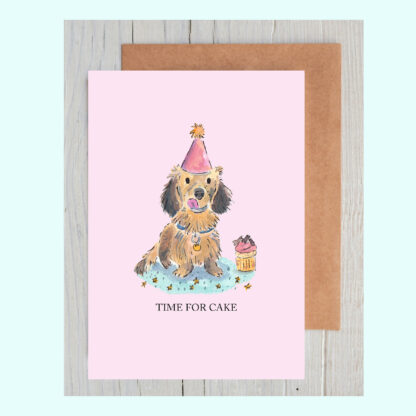 Time for Cake Dachsund Party Dog Birthday Greetings Card - Image 5