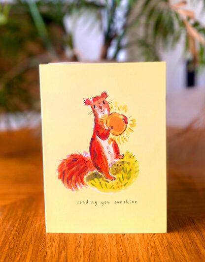 Sunshine Squirrel Colourful Greetings Card - Image 2