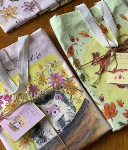 Hedgehog Wildlife Conservation Large Cotton Tote Shopper - Image 4