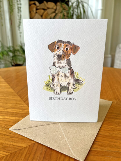 Birthday Boy Ted the Terrier Greetings Card - Image 2