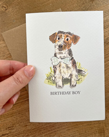 Birthday Boy Ted the Terrier Greetings Card - Image 3